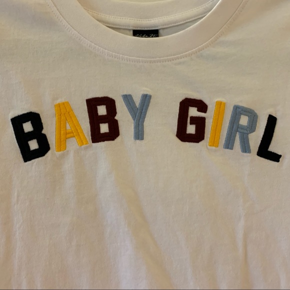 NWT crop top that reads “BABY GIRL” - Picture 2 of 3